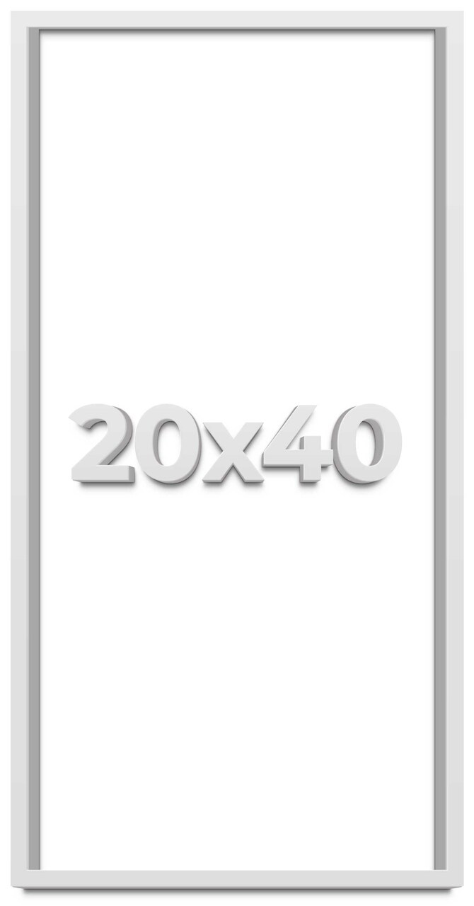 Panoramic Shadow Box 1" Depth White Picture Frame - UV Acrylic, Backing, Hanging Hardware